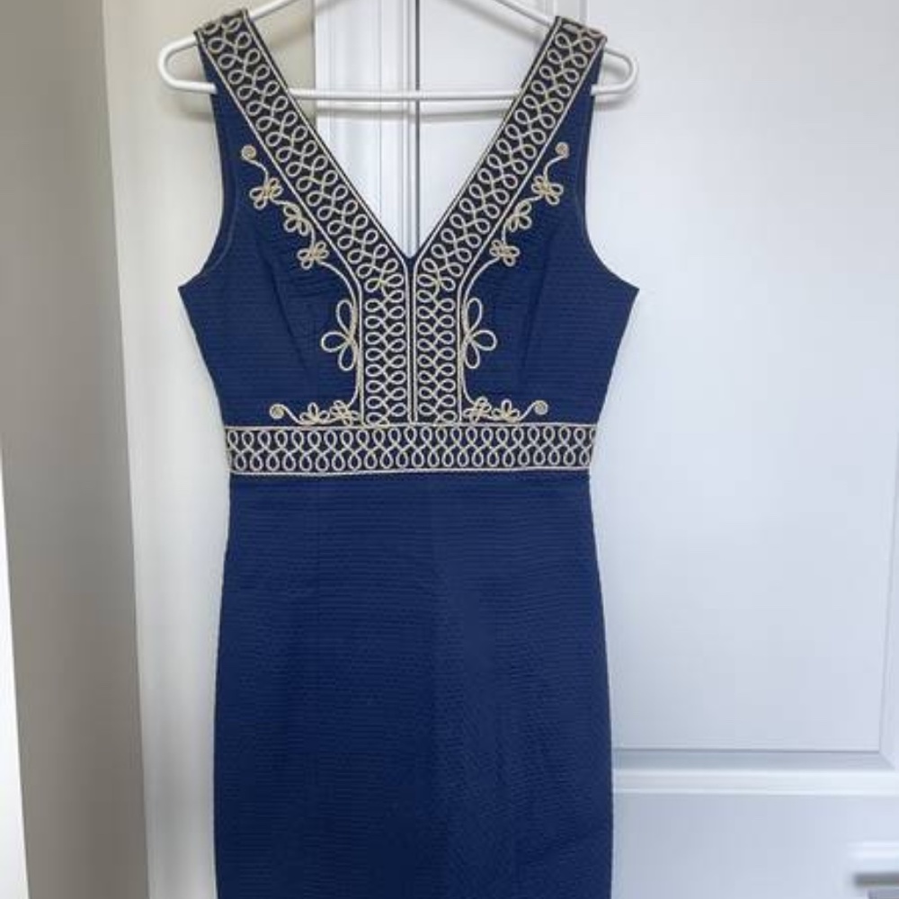 Lily Pulitzer Dress in Navy / Gold